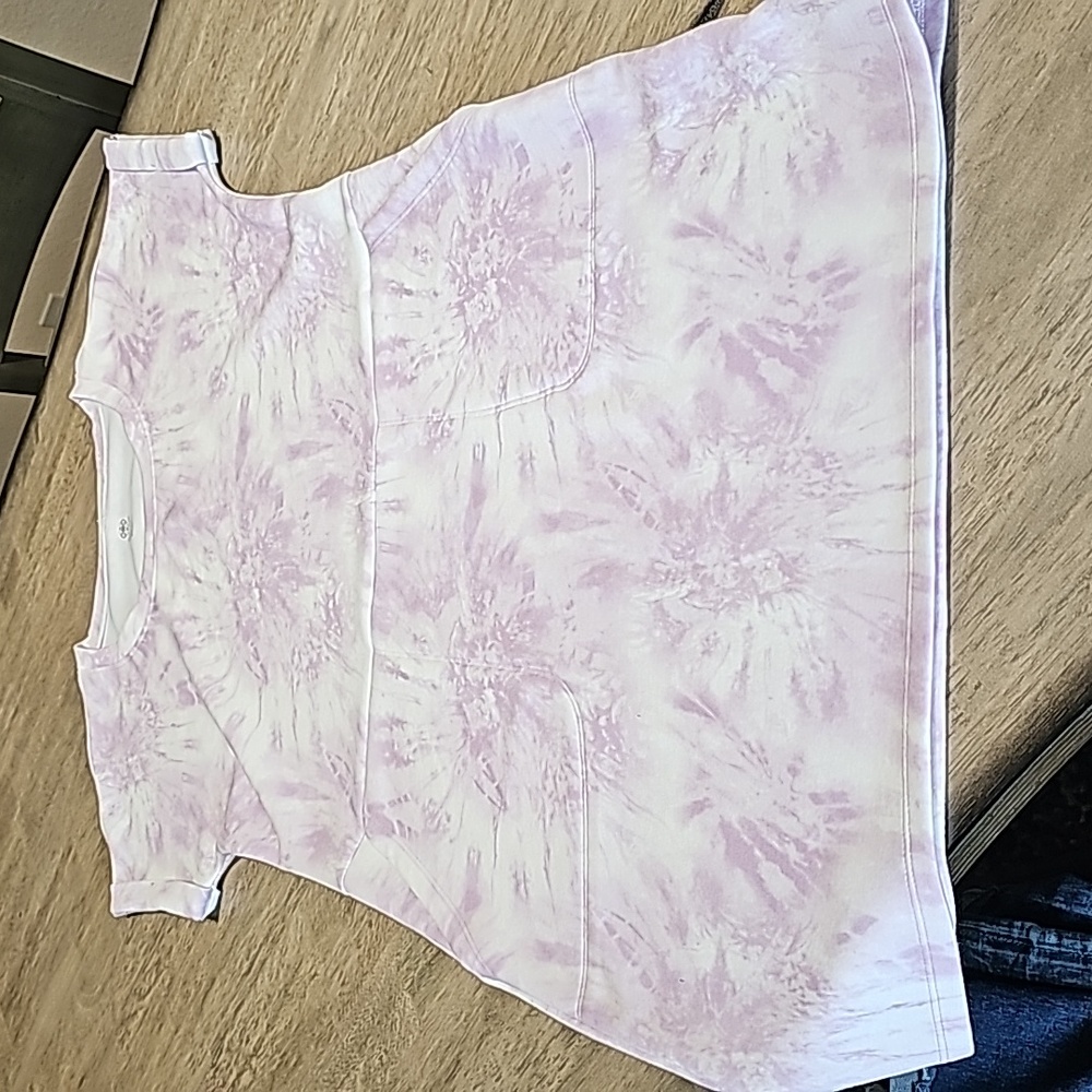 GAIAM Casual Tie Dyed Dress Purple/White Size Small